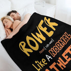 Funny Rower Definition   Rowing Athlete  Rowing College  Rowing Gift Idea Velvety-soft Throw Blanket