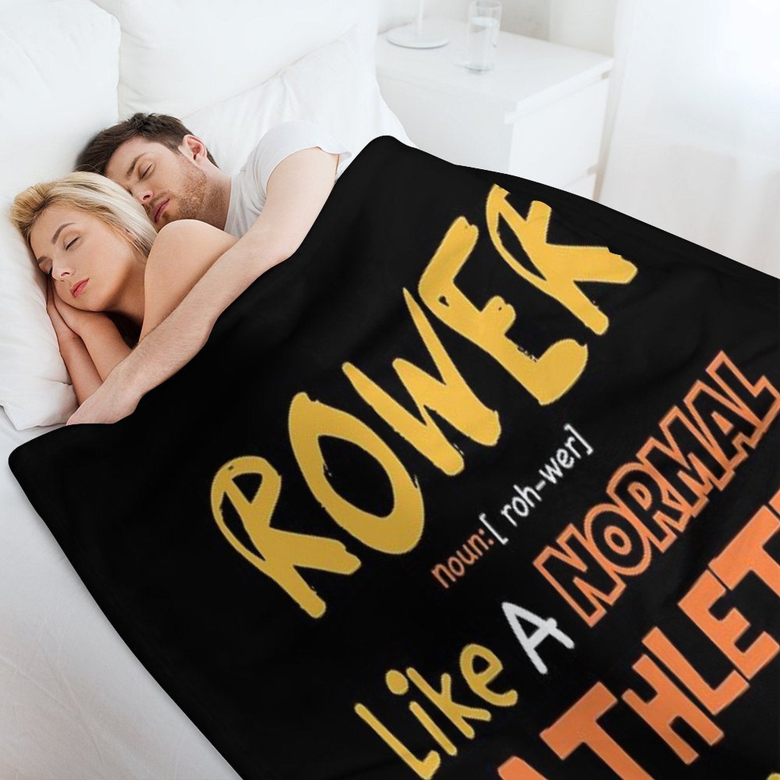Funny Rower Definition   Rowing Athlete  Rowing College  Rowing Gift Idea Velvety-soft Throw Blanket