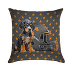 Tennessee Bluetick - Orange Stars Soft Easy Maintenance Throw Pillow