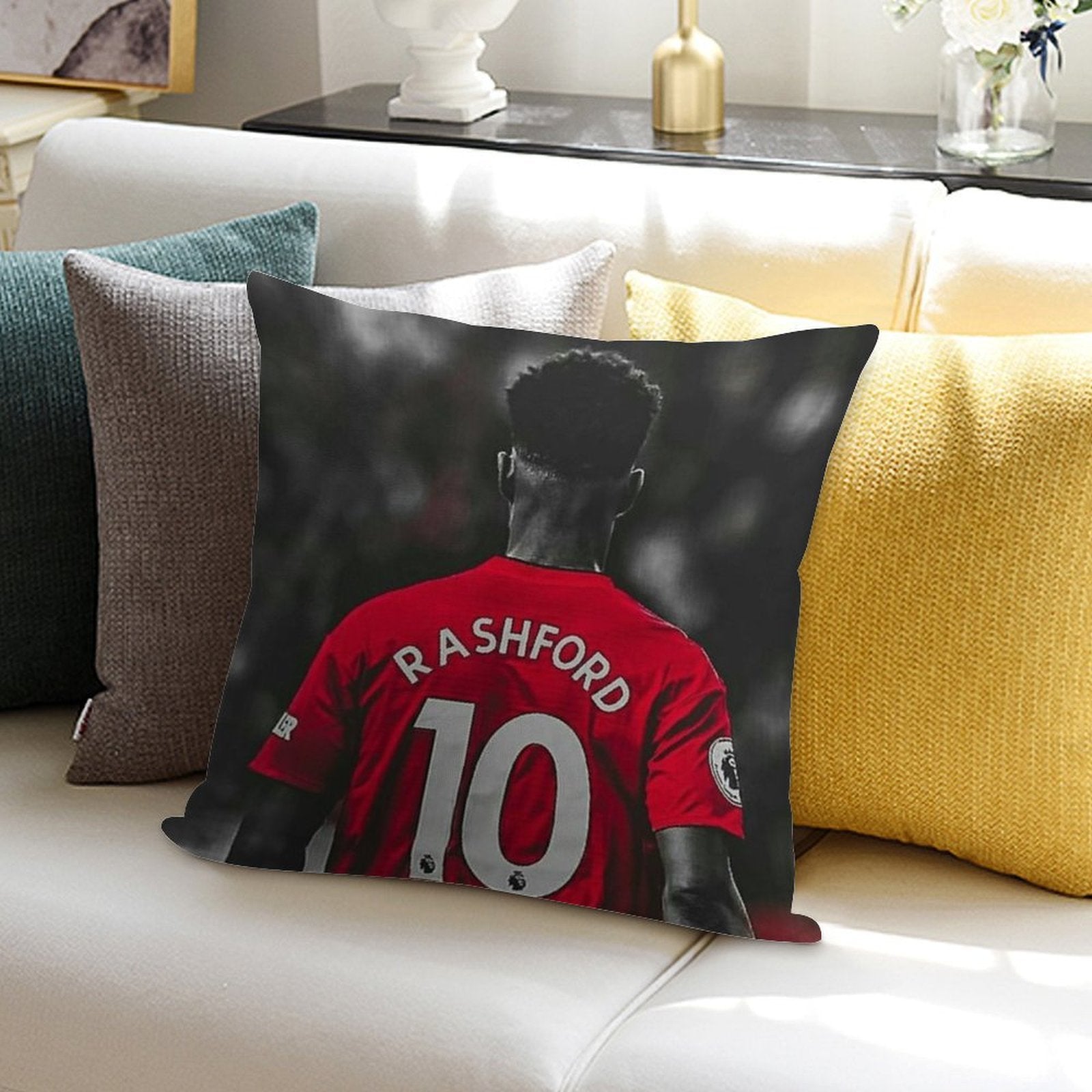 Marcus Rashford Soft Durable Construction Throw Pillow