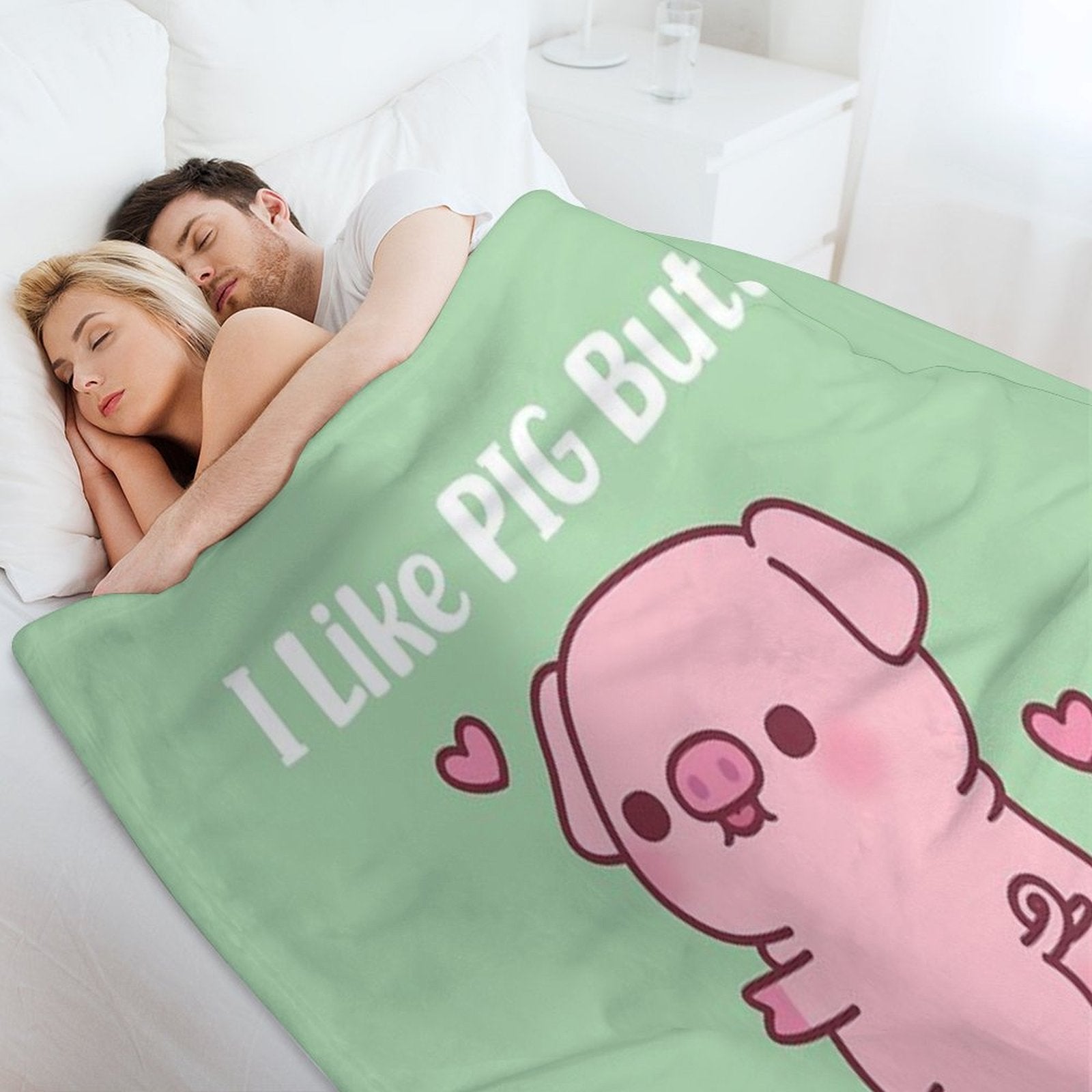 Cute Piggy I Like Pig Butts And I Cannot Lie Eco-conscious Throw Blanket