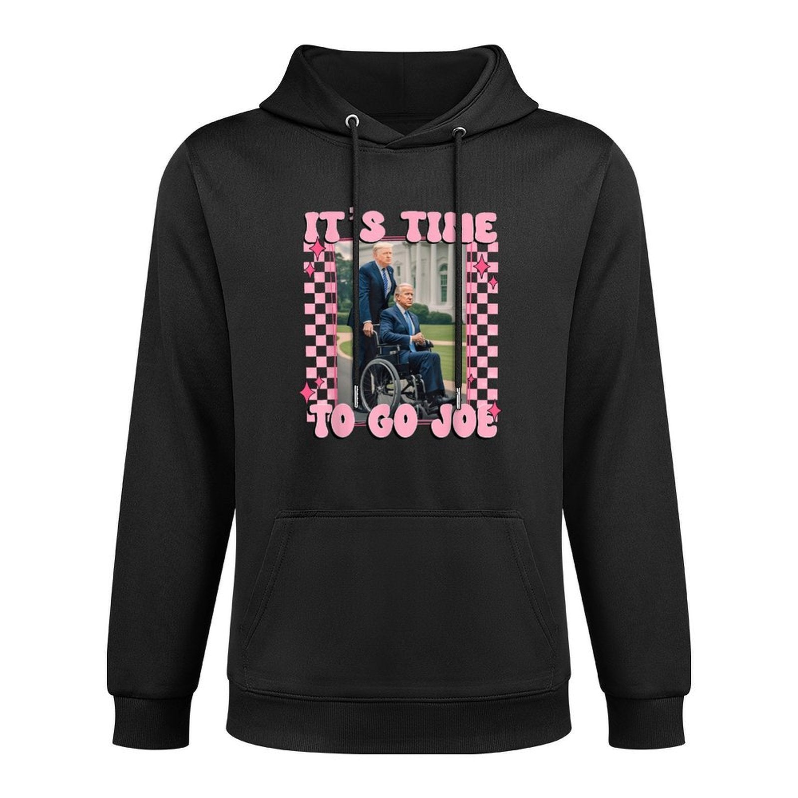 It's Time To Go Joe Funny Trump 2024 Cotton-Polyester Blend Hoodie