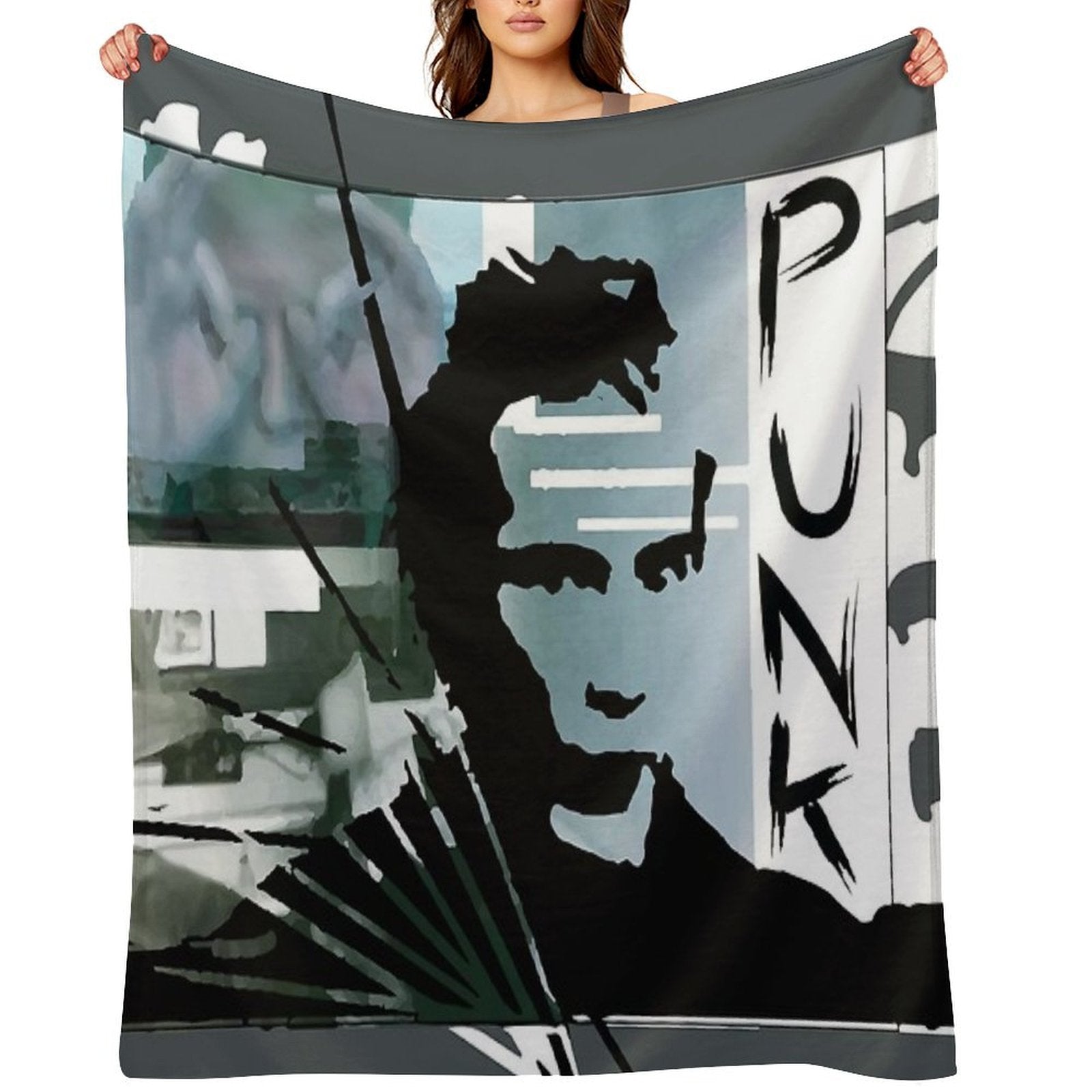 Punk Machine-washable Throw Blanket