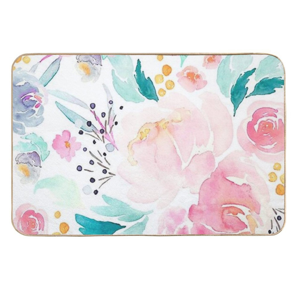 Colorful Print  Repositionable Bath Mat