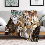 Wolves Oclock Time to Wolf Shrink-resistant Throw Blanket