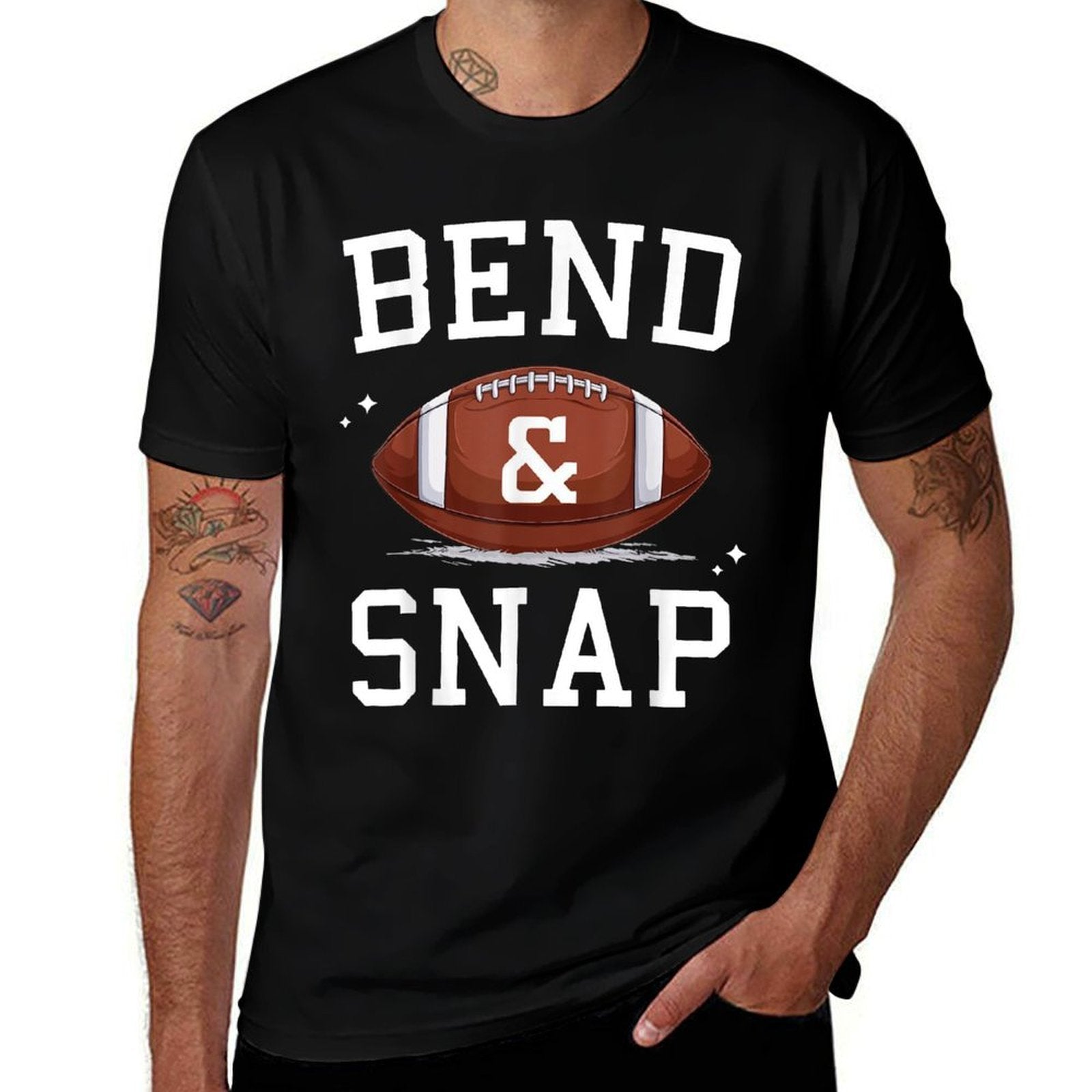 Funny Game Day Football Bend And Snap Cute Touchdown Season  Fade-proof Color T-Shirt
