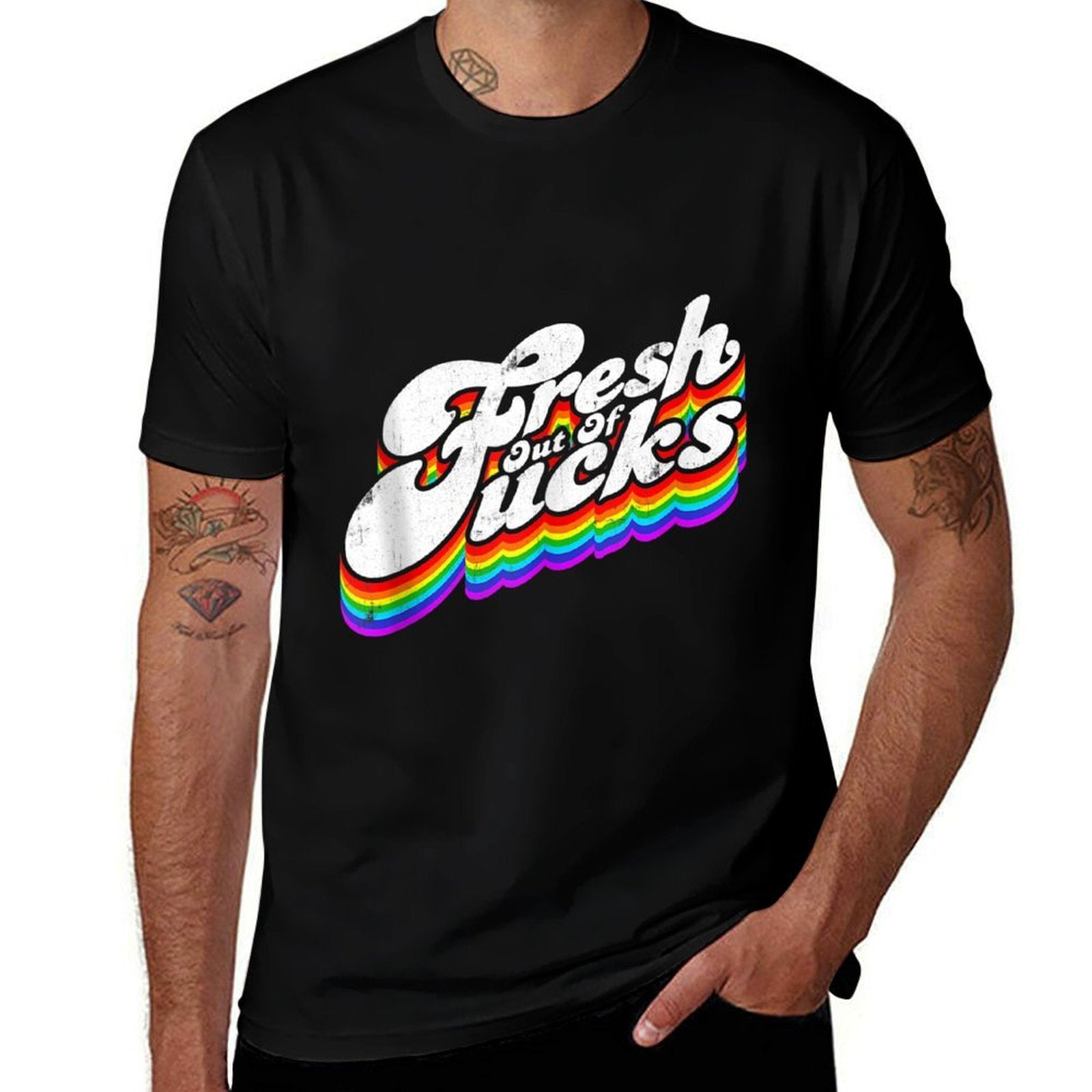 Fresh Out Of Fucks Funny Sarcasm Fresh Out Of Fucks  Vintage-inspired T-Shirt