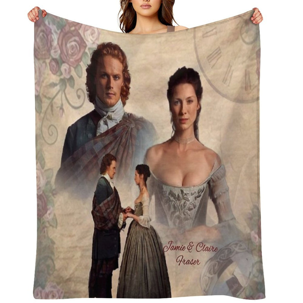 Jamie And Claire FraserOutlander Wedding Eco-conscious Throw Blanket