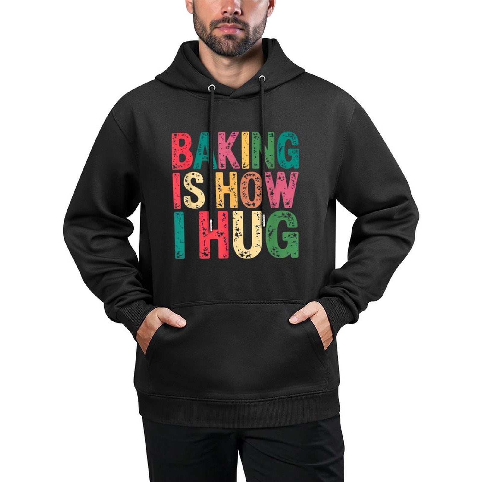 Baking Is How I Hug Funny Quote Medium-Weight Fabric Hoodie