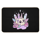Kawaii Pastel Goth Cute Creepy Occult Skull  Absorbent Bath Mat