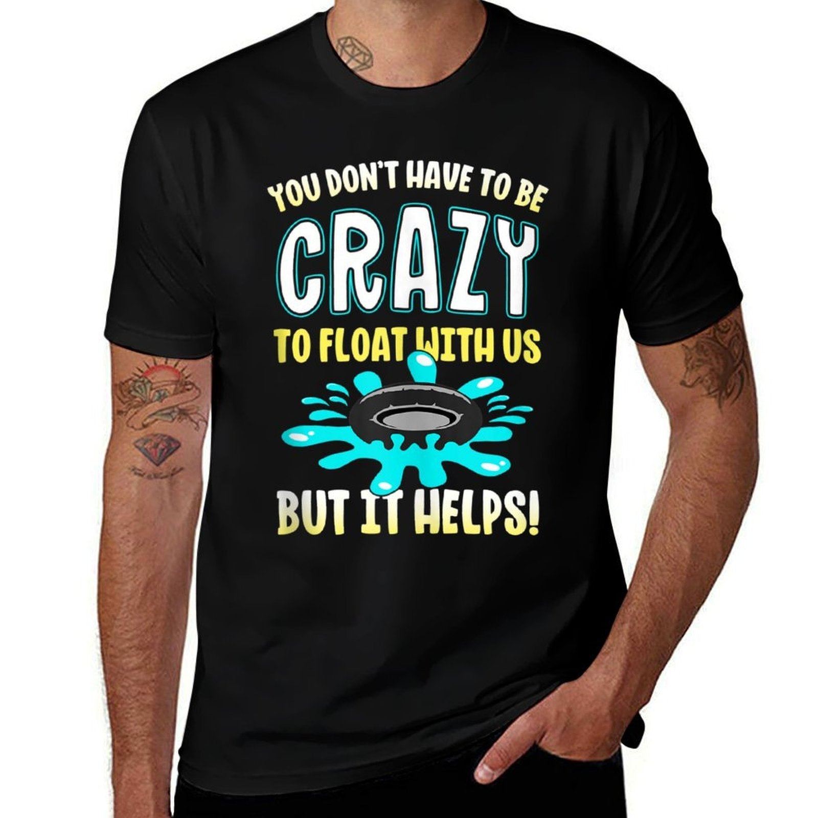 Funny Float Trip You Dont Have To Be Crazy To Float With Us  Vintage-inspired T-Shirt