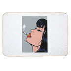 Take It Easy Nothing Is Under Control , Smoking Comic Girl ,cigarette Comic Girl ,  Odorless Bath Mat