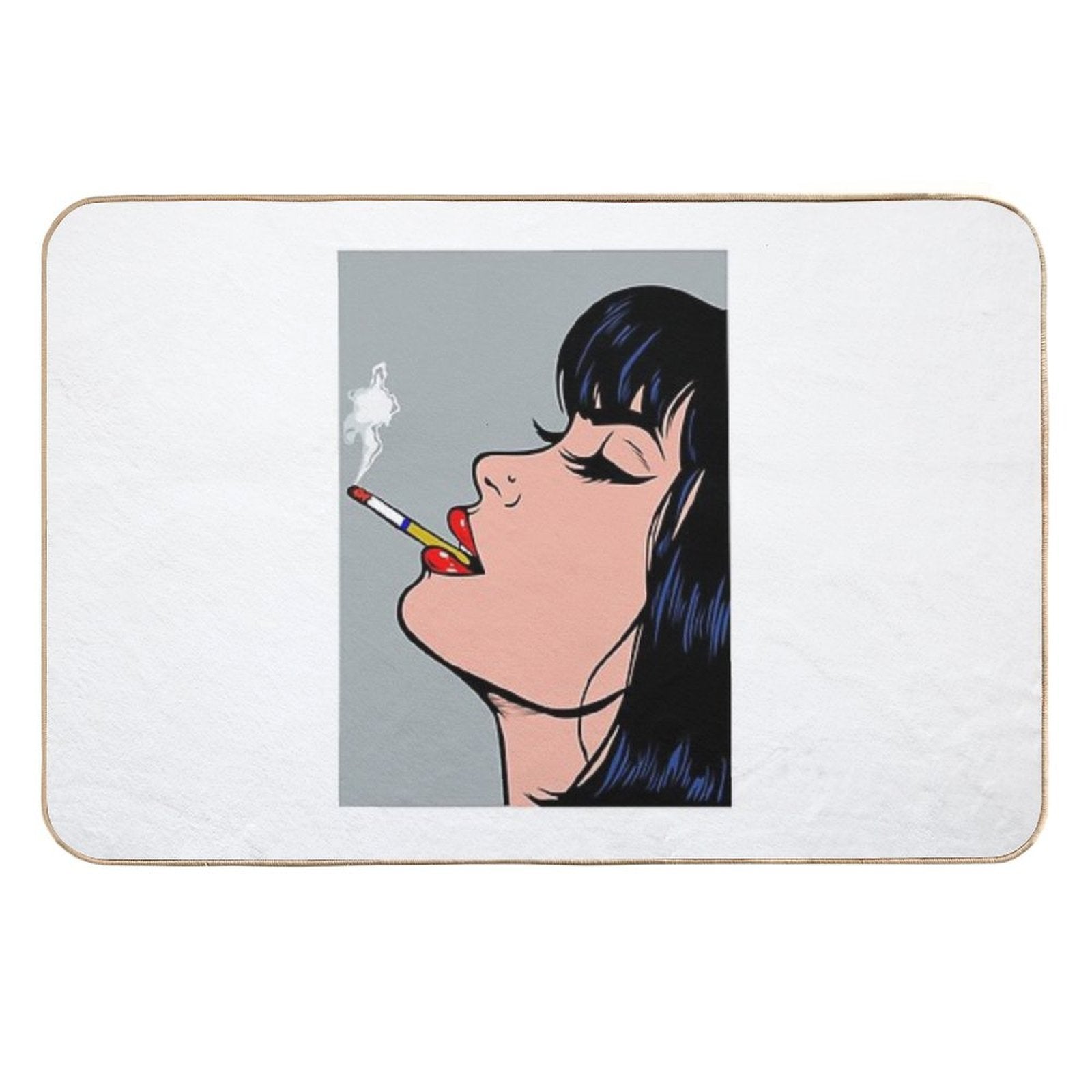 Take It Easy Nothing Is Under Control , Smoking Comic Girl ,cigarette Comic Girl ,  Odorless Bath Mat