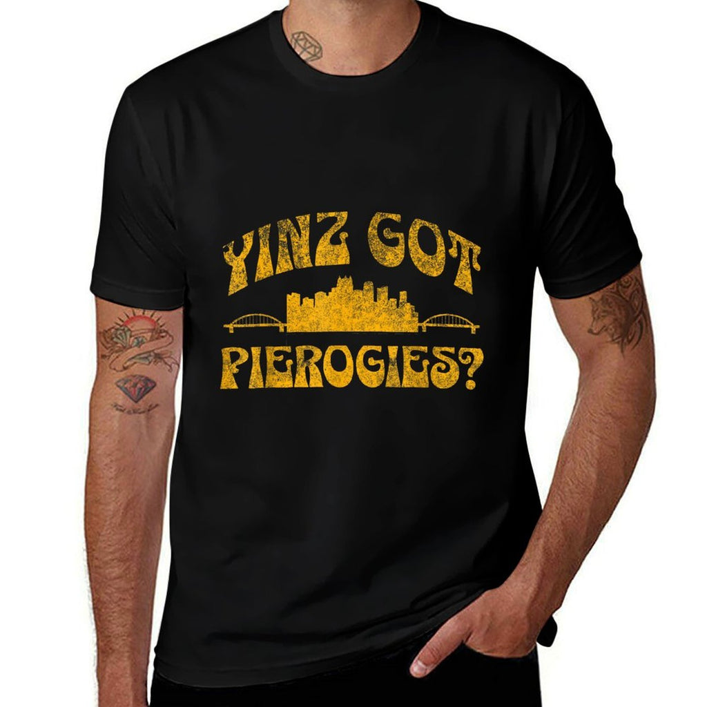 Pittsburgh Yinz Funny Yinzer Steel City 412 Pierogies Home  Stretchy T-Shirt