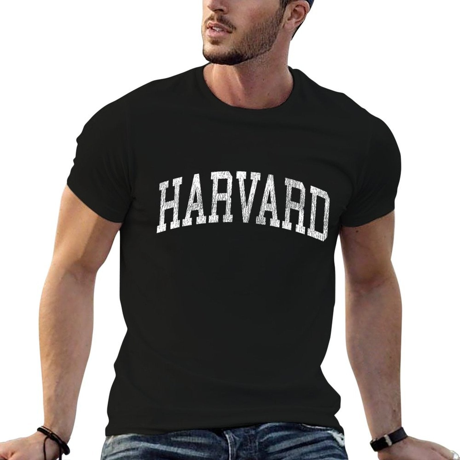 Harvard Massachusetts MA Vintage Athletic Sports Design  Odor-resistant T-Shirt