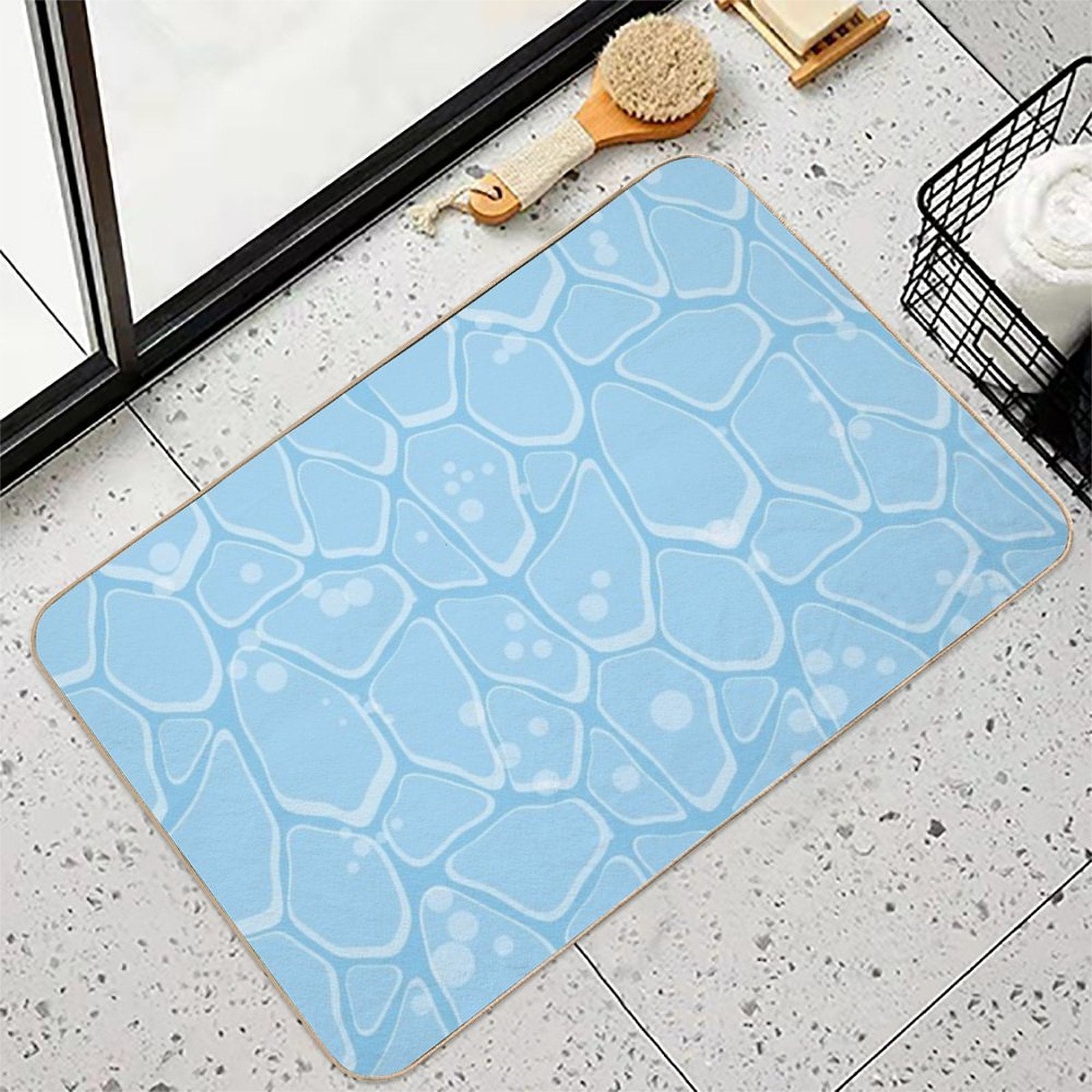Light Blue Water Durable Bath Mat