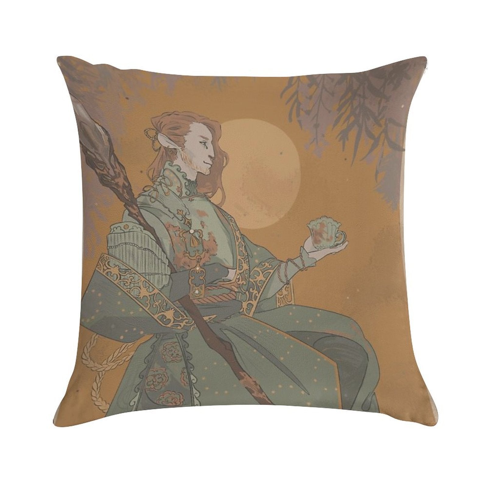 Caduceus 01 Soft Bedroom Essential Throw Pillow
