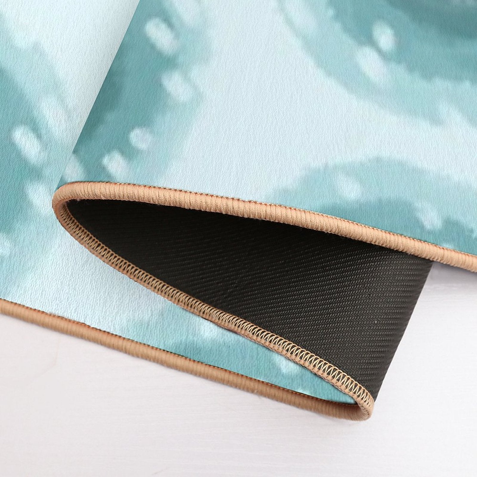 Watercolor Circles  Easy To Clean Bath Mat