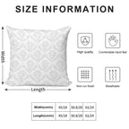 Elegant Damask in Grey And White Soft Skin-Friendly Throw Pillow