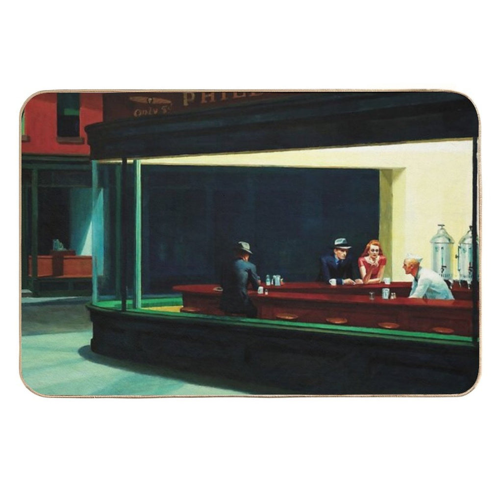 Nighthawks by Edward Hopper Durable Bath Mat