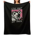 Live Fast! Eat Trash! Versatility Throw Blanket