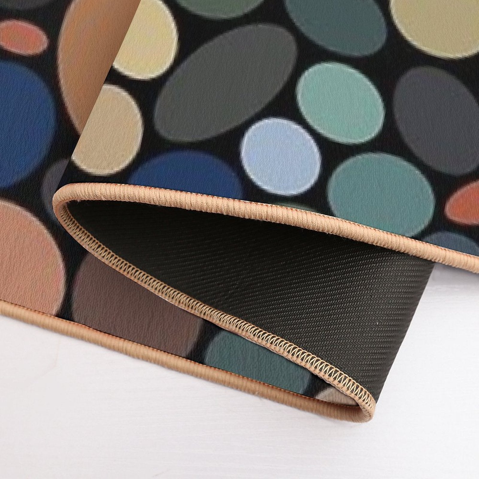 Pebbles Three Black  High-Traffic Bath Mat