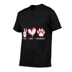 Peace Love Wildcatss Men Women Kids Boys Girls Wild Cat  Versatile T-Shirt