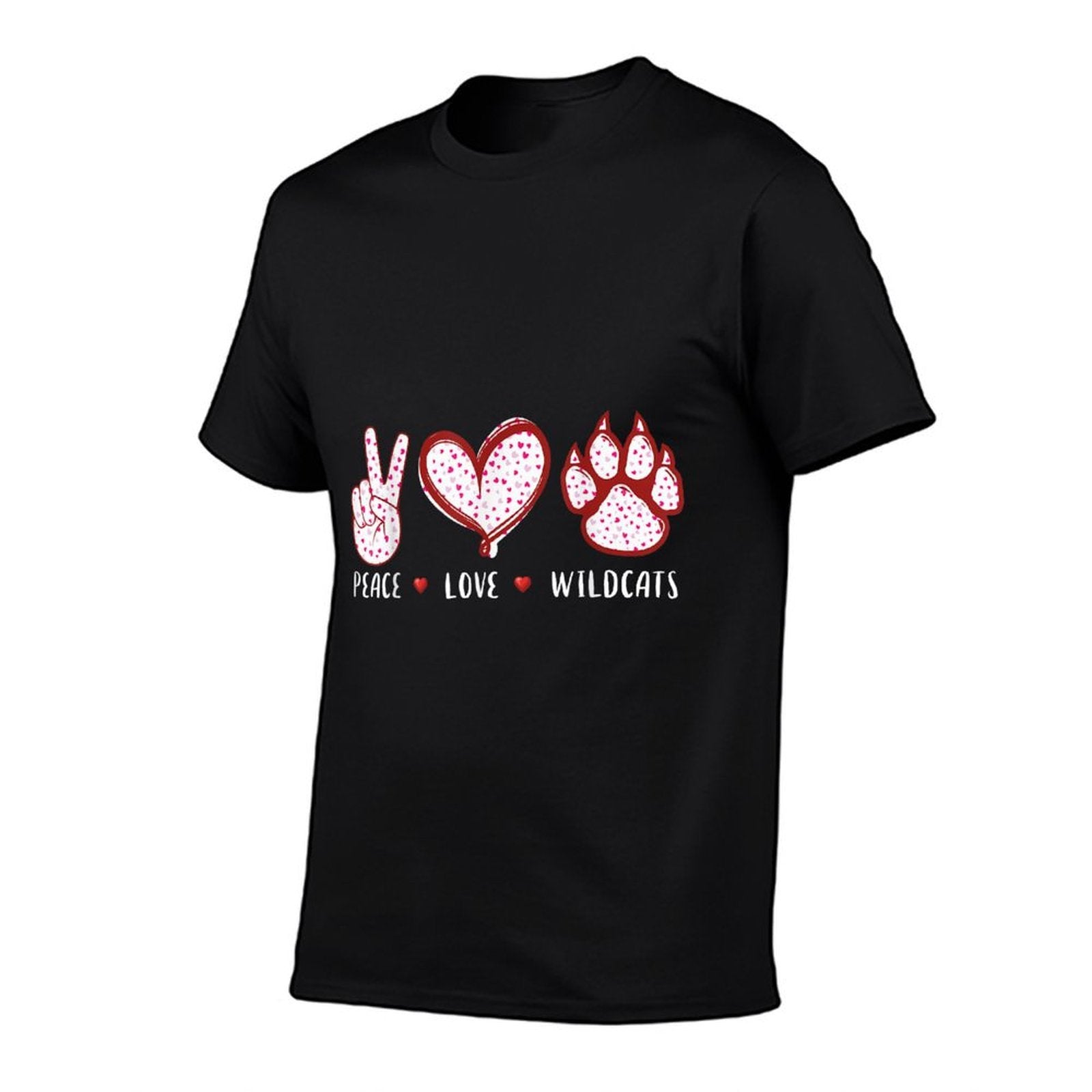 Peace Love Wildcatss Men Women Kids Boys Girls Wild Cat  Versatile T-Shirt