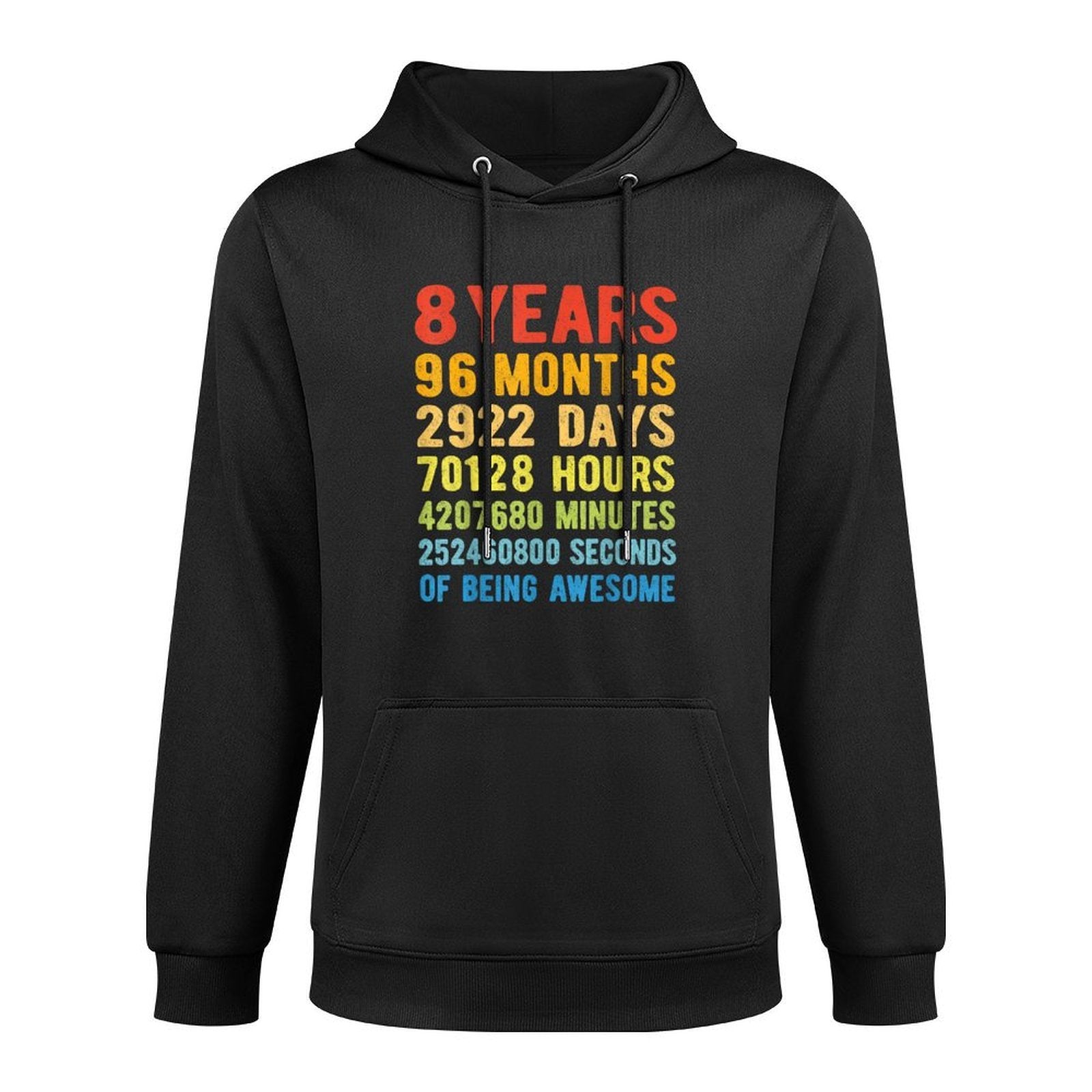 8th Birthday Gift 8 Years Old Being Awesome Shape Retention Hoodie