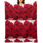 Happiness Journal with Red Roses Lightweight Throw Blanket