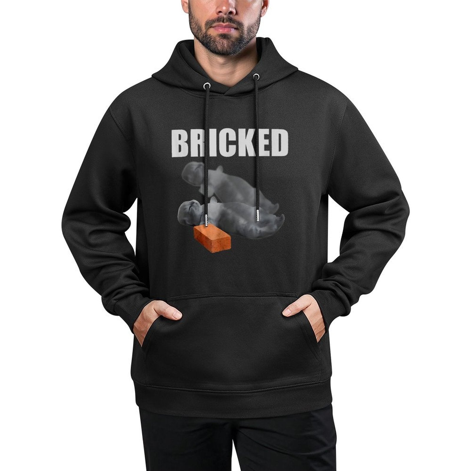 Cat Bricked Funny Knocked Out Meme Silly Cats Saying Versatile Streetwear Hoodie