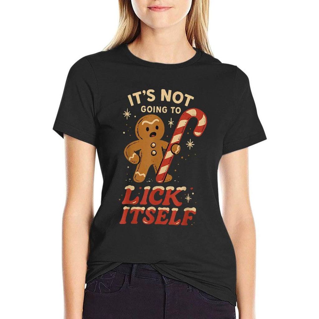 Gingerbread Man Candy Inappropriate Funny Christmas Graphic  Soft T-Shirt