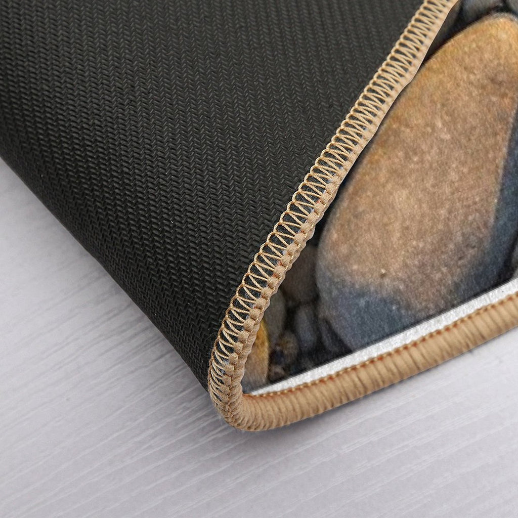 A Collection of Pebbles on A Beach  Slip-Resistant Bath Mat