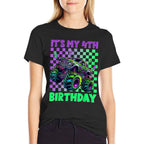 Funny Its My 4th Birthday Boy Monster Truck Boys Girls Kids  Relaxed-fit T-Shirt
