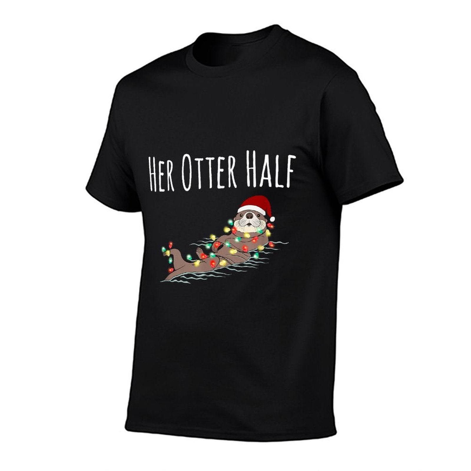 Funny Matching Couple His And Her Otter Half Ugly Christmas  Affordable Price T-Shirt