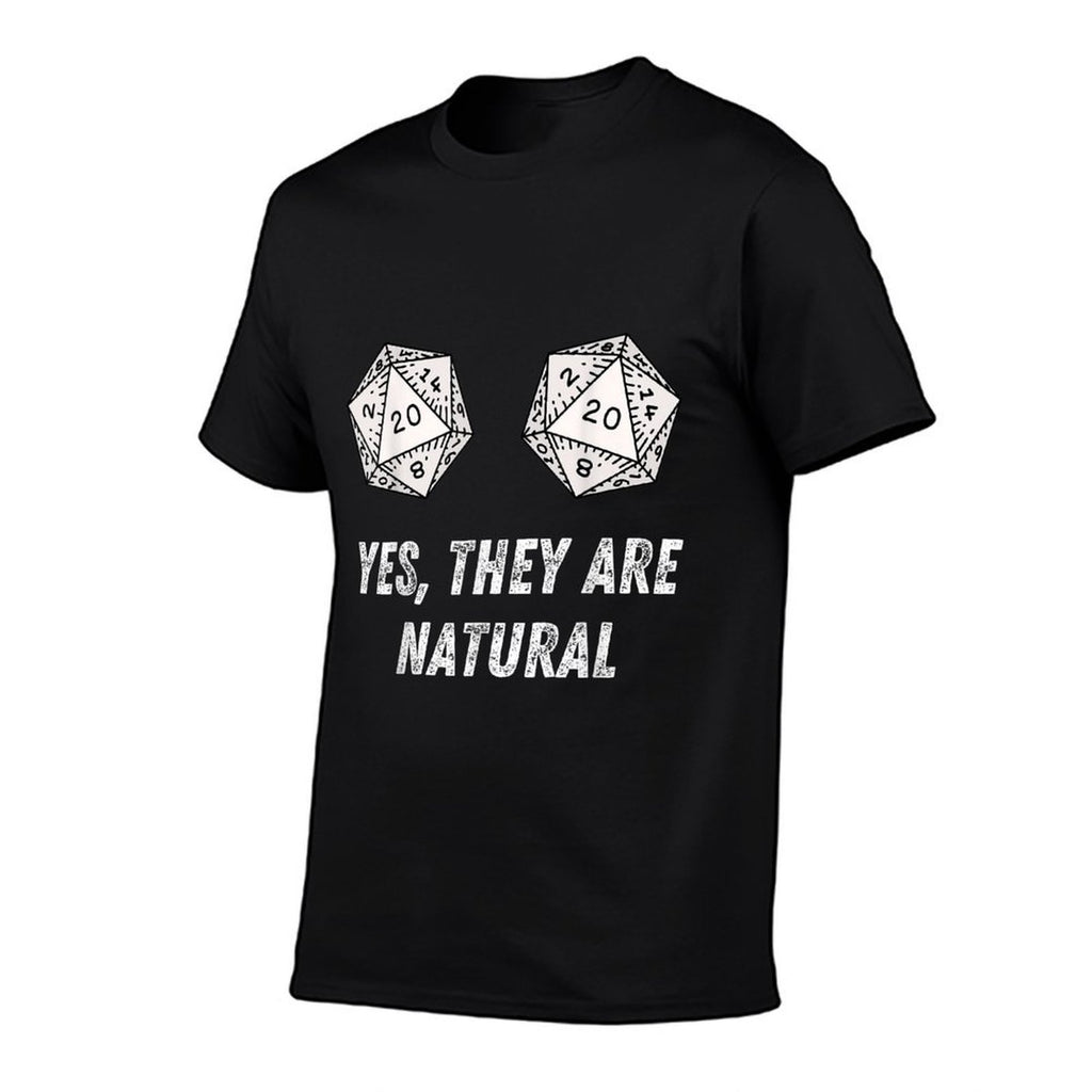 Yes Theyre Natural D20 20 Dice Funny RPG Board Gamer Humor  Eco-friendly Material T-Shirt