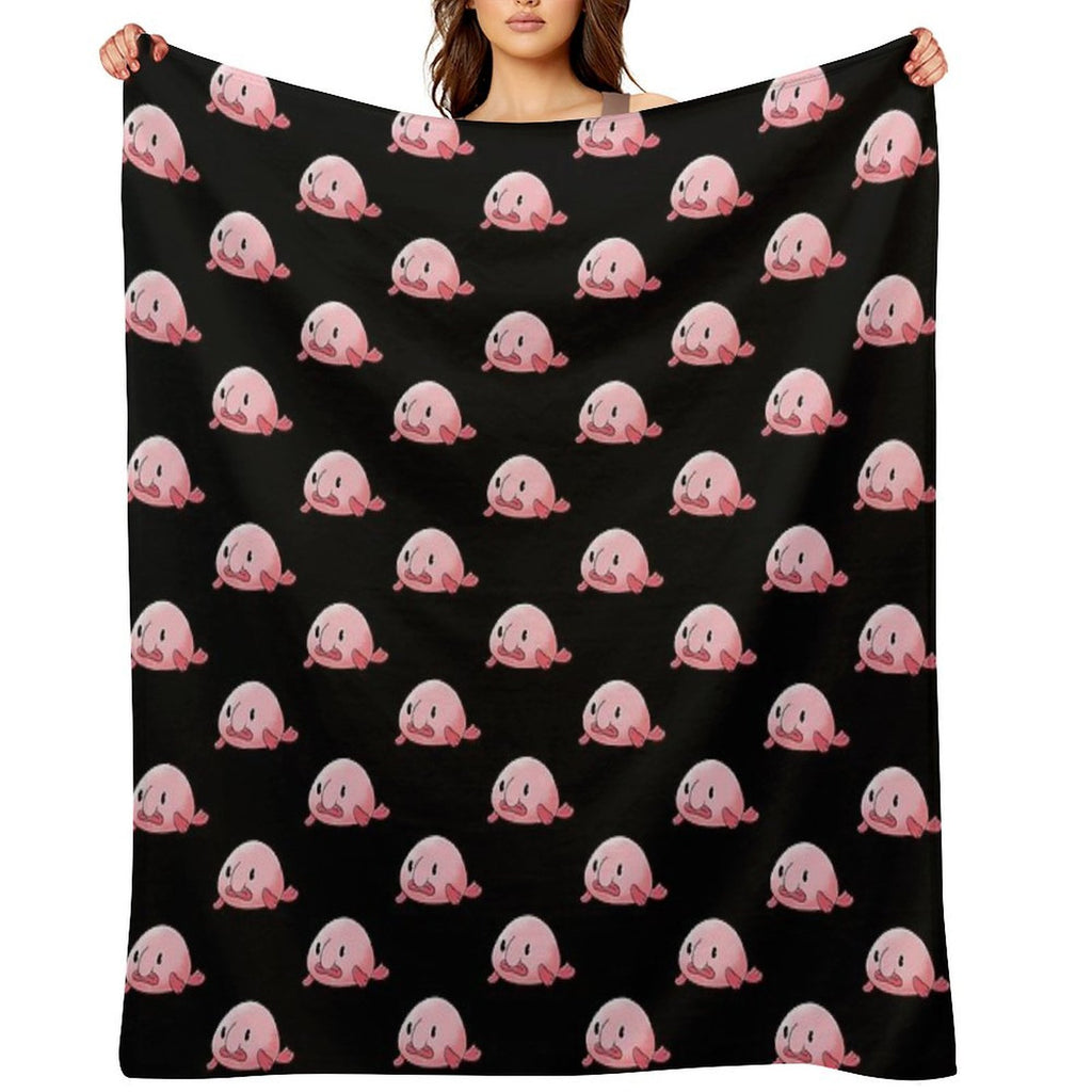 Cute Blobfish Shrink-resistant Throw Blanket