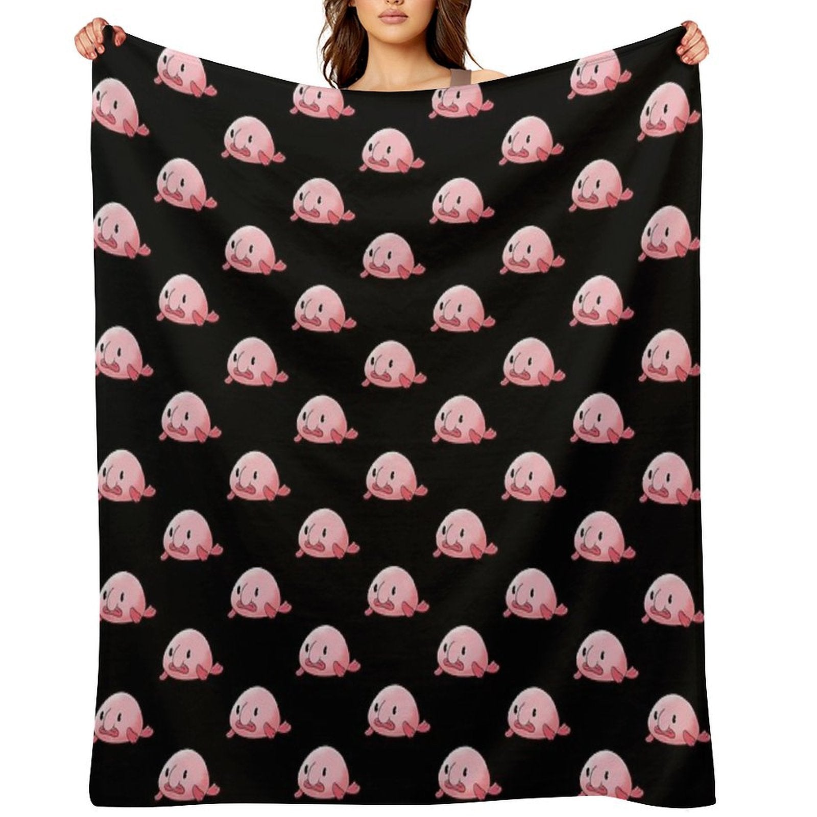 Cute Blobfish Shrink-resistant Throw Blanket