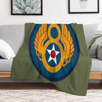 8th Airforce Emblem Eco-conscious Throw Blanket
