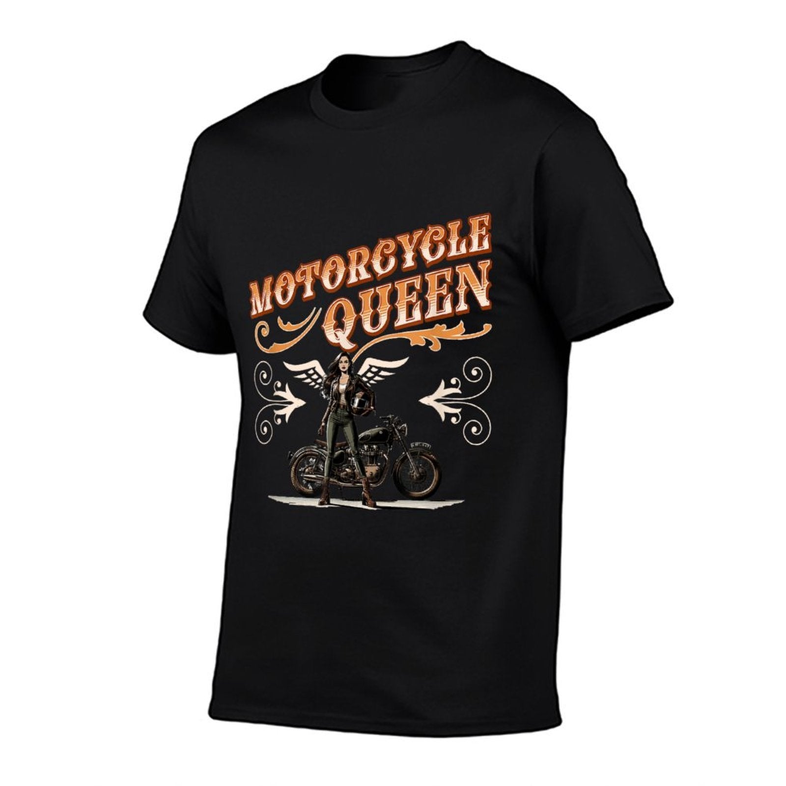 Motorcycle Queen Vintage Motorbike Lady Biker Girl Women  Stretchy T-Shirt