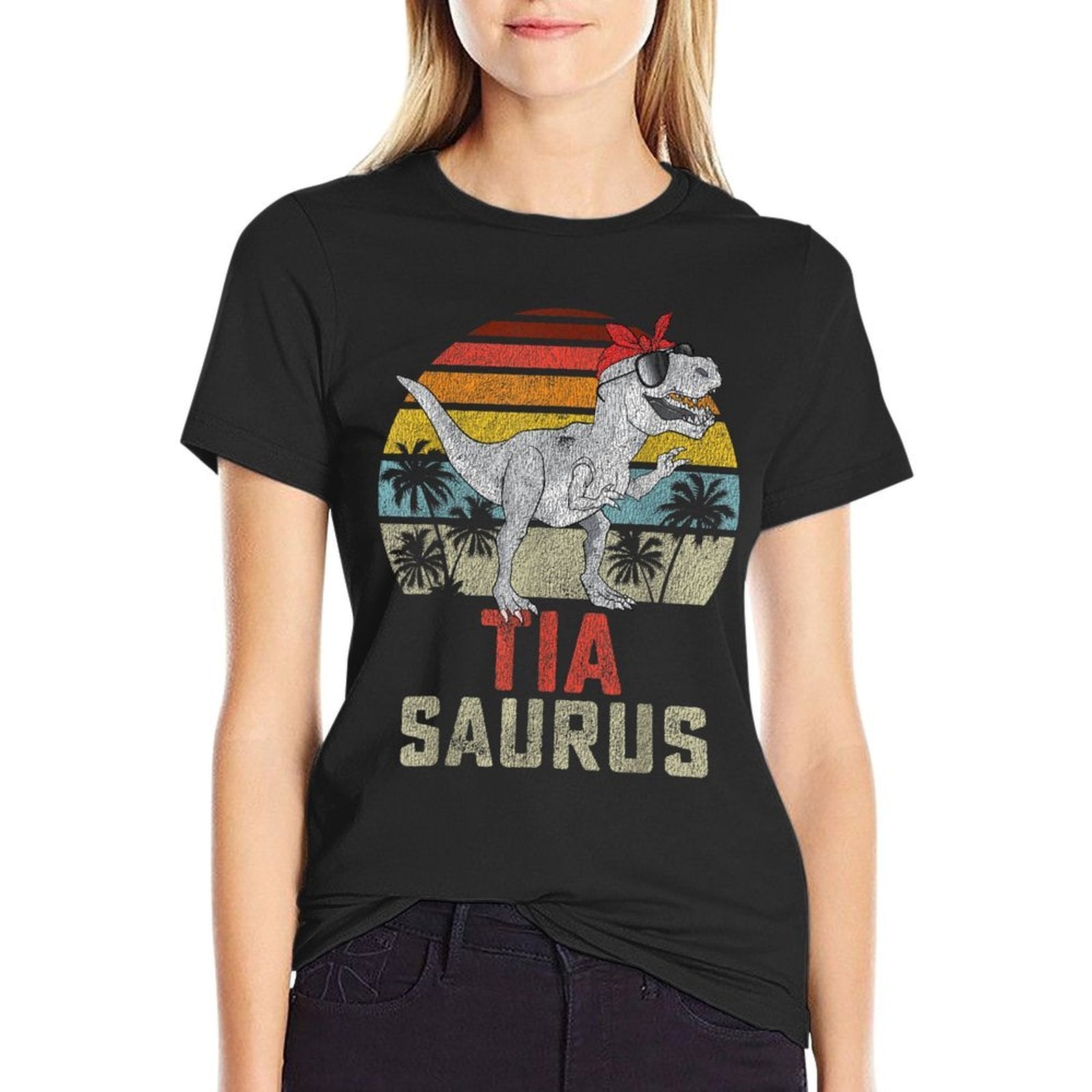 Tiasaurus T Rex Dinosaur Tia Saurus Family Matching  Versatile T-Shirt