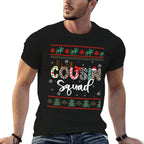 Cousin Squad Funny Christmas Family Matching  Oversized Silhouette T-Shirt