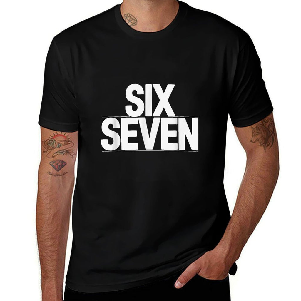 Fun Six Seven 6 7 Meme Design  Polyester Blend T-Shirt