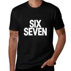 Fun Six Seven 6 7 Meme Design  Polyester Blend T-Shirt