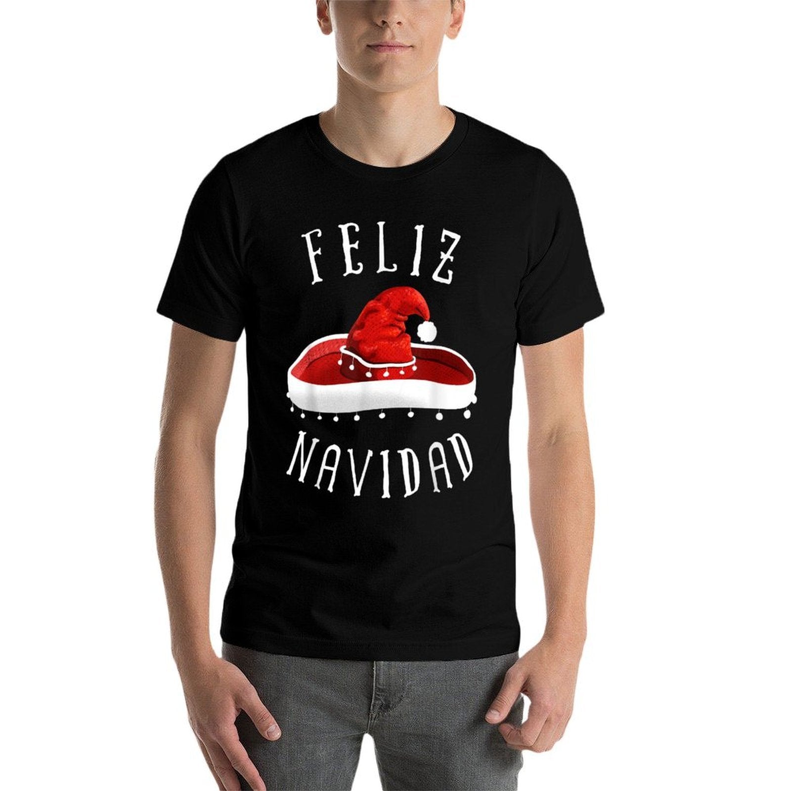 Santa Hat Sombrero Christmas Mexico Feliz Navidad T  Classic T-Shirt