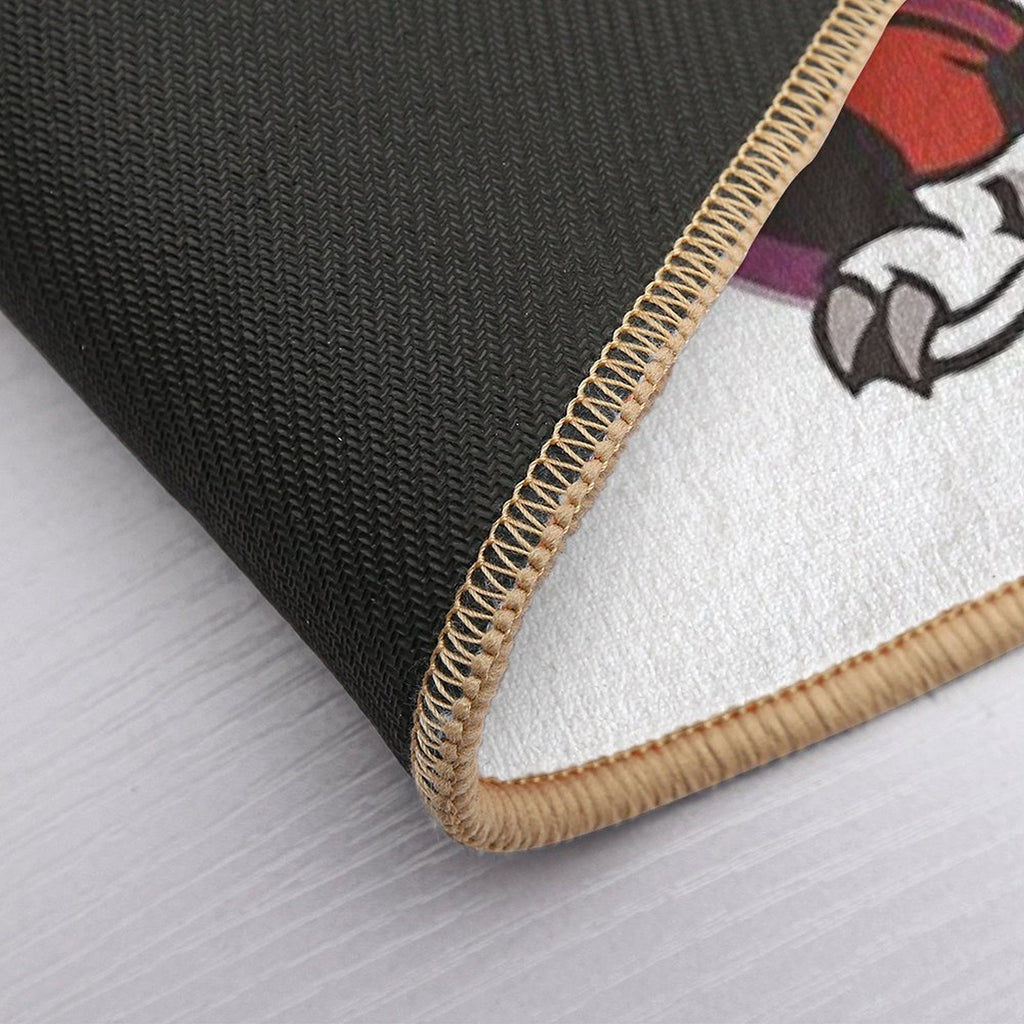 VELOCIRAPTOR DRIBBLING A BASKETBALL  Long-Lasting Bath Mat