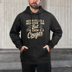 Never Killed A Mountain Lion But Ive Choked A Cougar Funny Shape Retention Hoodie