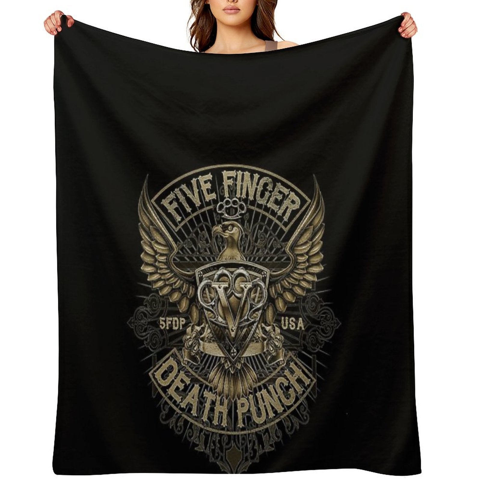 5FDP - Iron Skull Sustainable Throw Blanket