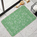 COMMIC Bubbles on Green  Easy Maintenance Bath Mat