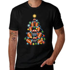 Football Christmas Tree Lights-Cute Football Christmas Gift  Polyester Blend T-Shirt